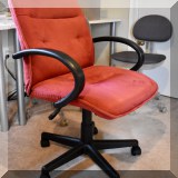 F36. Chairworks red desk chair. 36”h 
